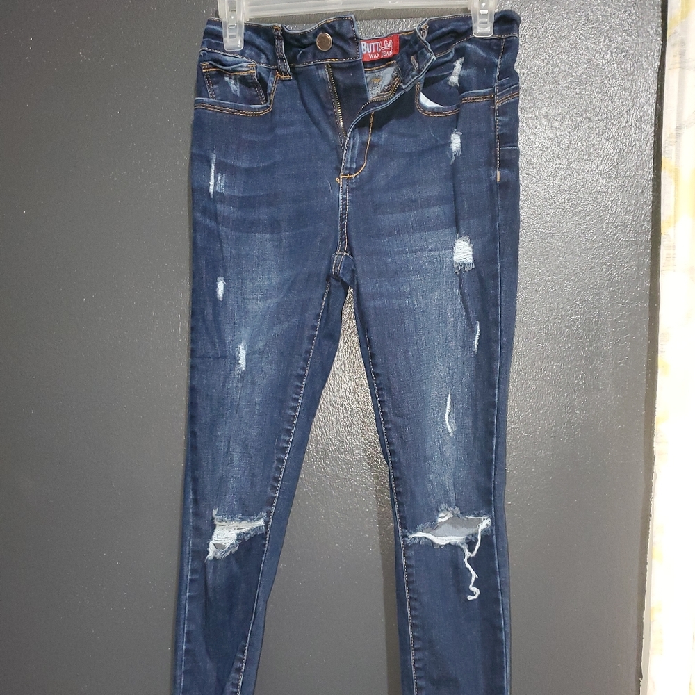 Wax jeans, dark wash